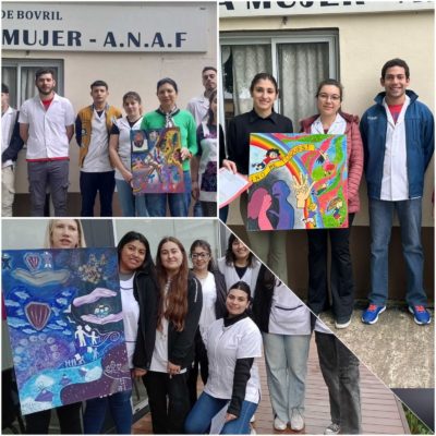 ESTUDIANTES AGRADECEN CON OBRAS DE ARTE A INSTITUCIONES