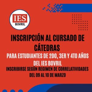 INSCRIPCIÓN AL CURSADO DE CÁTEDRAS